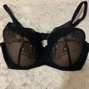Black Lace Push up Bra 38D